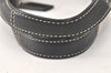 Authentic COACH Signature Shoulder Hand Bag Canvas Leather 7025 Black 4378K