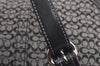 Authentic COACH Signature Shoulder Hand Bag Canvas Leather 7025 Black 4378K