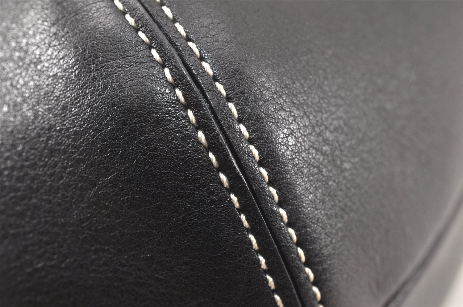 Authentic COACH Signature Shoulder Hand Bag Canvas Leather 7025 Black 4378K