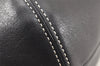 Authentic COACH Signature Shoulder Hand Bag Canvas Leather 7025 Black 4378K