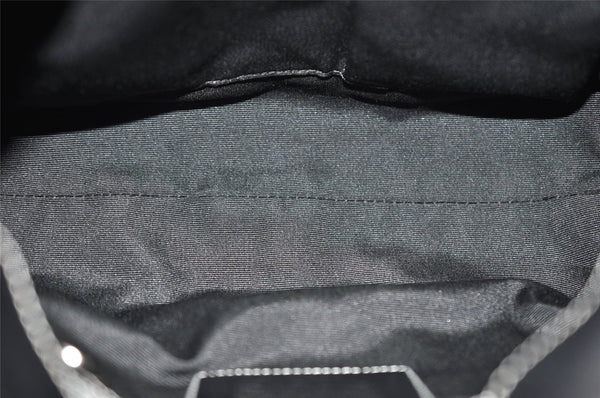 Authentic COACH Signature Shoulder Hand Bag Canvas Leather 7025 Black 4378K