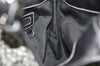 Authentic COACH Signature Shoulder Hand Bag Canvas Leather 7025 Black 4378K