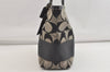 Authentic COACH Signature Shoulder Tote Bag Canvas Leather 10124 Black 4379K