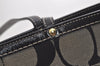 Authentic COACH Signature Shoulder Tote Bag Canvas Leather 10124 Black 4379K