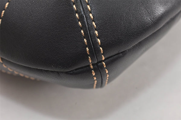 Authentic COACH Signature Shoulder Cross Bag Canvas Leather F03574 Black 4380K