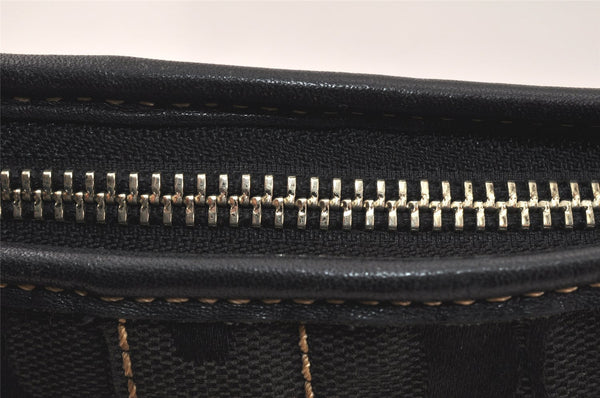 Authentic COACH Signature Shoulder Cross Bag Canvas Leather F03574 Black 4380K
