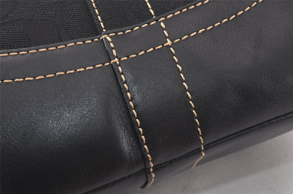 Authentic COACH Signature Shoulder Cross Bag Canvas Leather F03574 Black 4380K