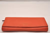 Authentic GUCCI Swing Vintage Long Wallet Purse Leather 354498 Orange Pink 4381J