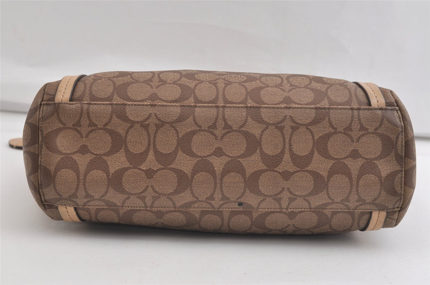 Authentic COACH Signature 2Way Shoulder Tote Bag PVC Leather F26186 Brown 4381K