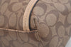 Authentic COACH Signature 2Way Shoulder Tote Bag PVC Leather F26186 Brown 4381K