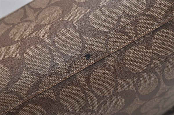 Authentic COACH Signature 2Way Shoulder Tote Bag PVC Leather F26186 Brown 4381K