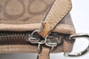 Authentic COACH Signature 2Way Shoulder Tote Bag PVC Leather F26186 Brown 4381K