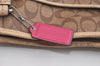 Authentic COACH Signature 2Way Shoulder Tote Bag PVC Leather F26186 Brown 4381K