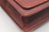 Authentic Cartier Must de Cartier Clutch Hand Bag Leather Bordeaux Red 4382K