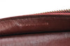 Authentic Cartier Must de Cartier Clutch Hand Bag Leather Bordeaux Red 4382K