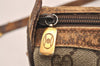Authentic GUCCI Web Sherry Line Shoulder Bag GG PVC Leather Brown Junk 4383J