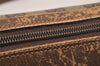 Authentic GUCCI Web Sherry Line Shoulder Bag GG PVC Leather Brown Junk 4383J