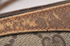 Authentic GUCCI Web Sherry Line Shoulder Bag GG PVC Leather Brown Junk 4383J