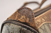 Authentic GUCCI Web Sherry Line Shoulder Bag GG PVC Leather Brown Junk 4383J