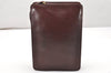 Authentic Cartier Must de Cartier Clutch Hand Bag Leather Bordeaux Red 4383K