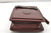 Authentic Cartier Must de Cartier Clutch Hand Bag Leather Bordeaux Red 4383K