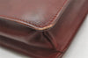 Authentic Cartier Must de Cartier Clutch Hand Bag Leather Bordeaux Red 4383K