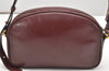 Authentic Cartier Must de Cartier Leather Shoulder Cross Bag Bordeaux Red 4384K