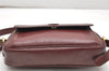 Authentic Cartier Must de Cartier Leather Shoulder Cross Bag Bordeaux Red 4384K