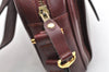 Authentic Cartier Must de Cartier Leather Shoulder Cross Bag Bordeaux Red 4384K