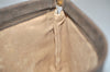 Authentic GUCCI Web Sherry Line GG Plus Clutch Bag PVC Leather Brown Junk 4385J