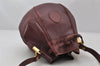 Authentic Cartier Must de Cartier Leather Drawstring Shoulder Bag Bordeaux 4385K