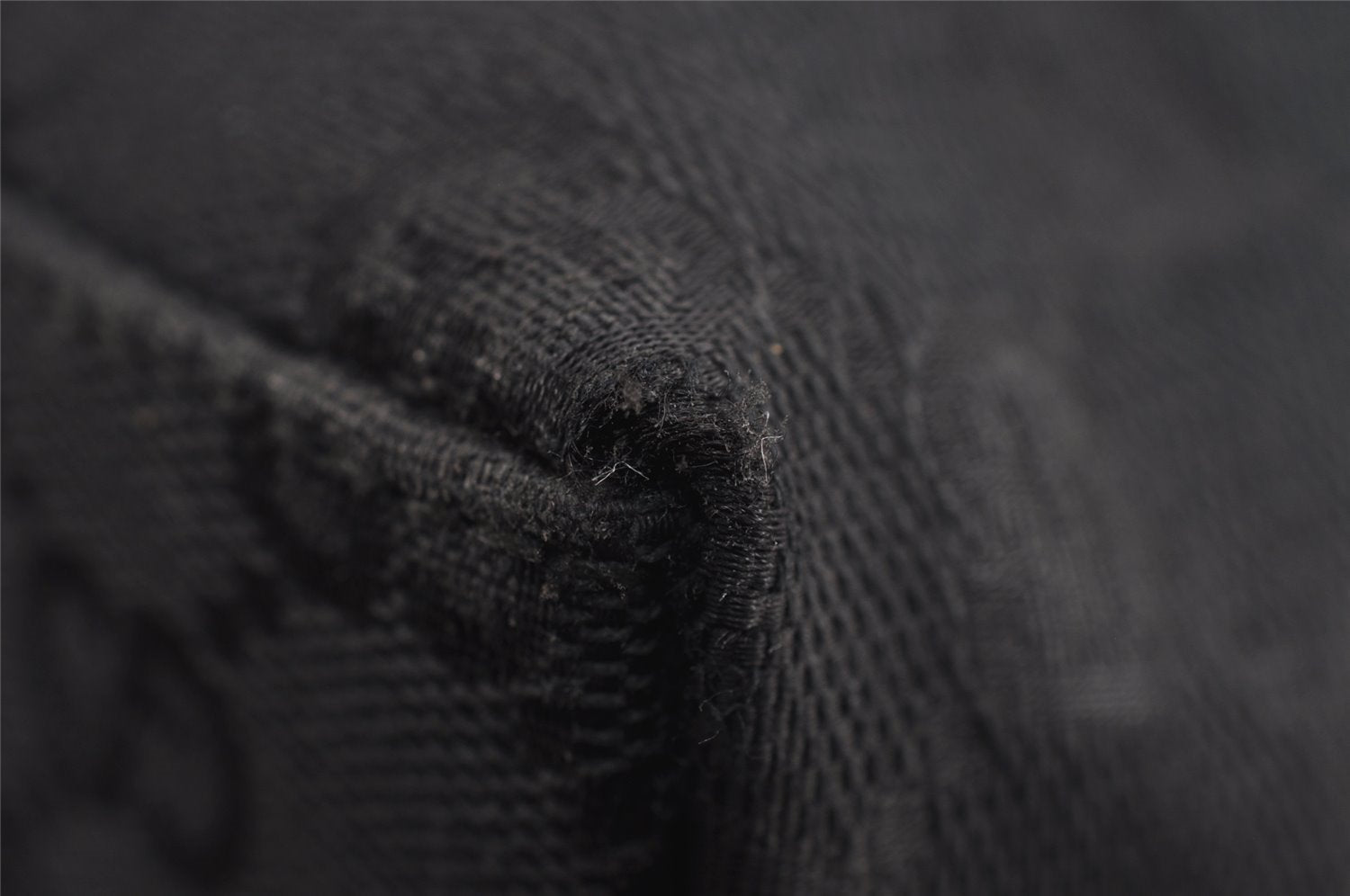 Authentic GUCCI Shoulder Hand Bag Purse GG Canvas Leather 0013380 Black 4386J