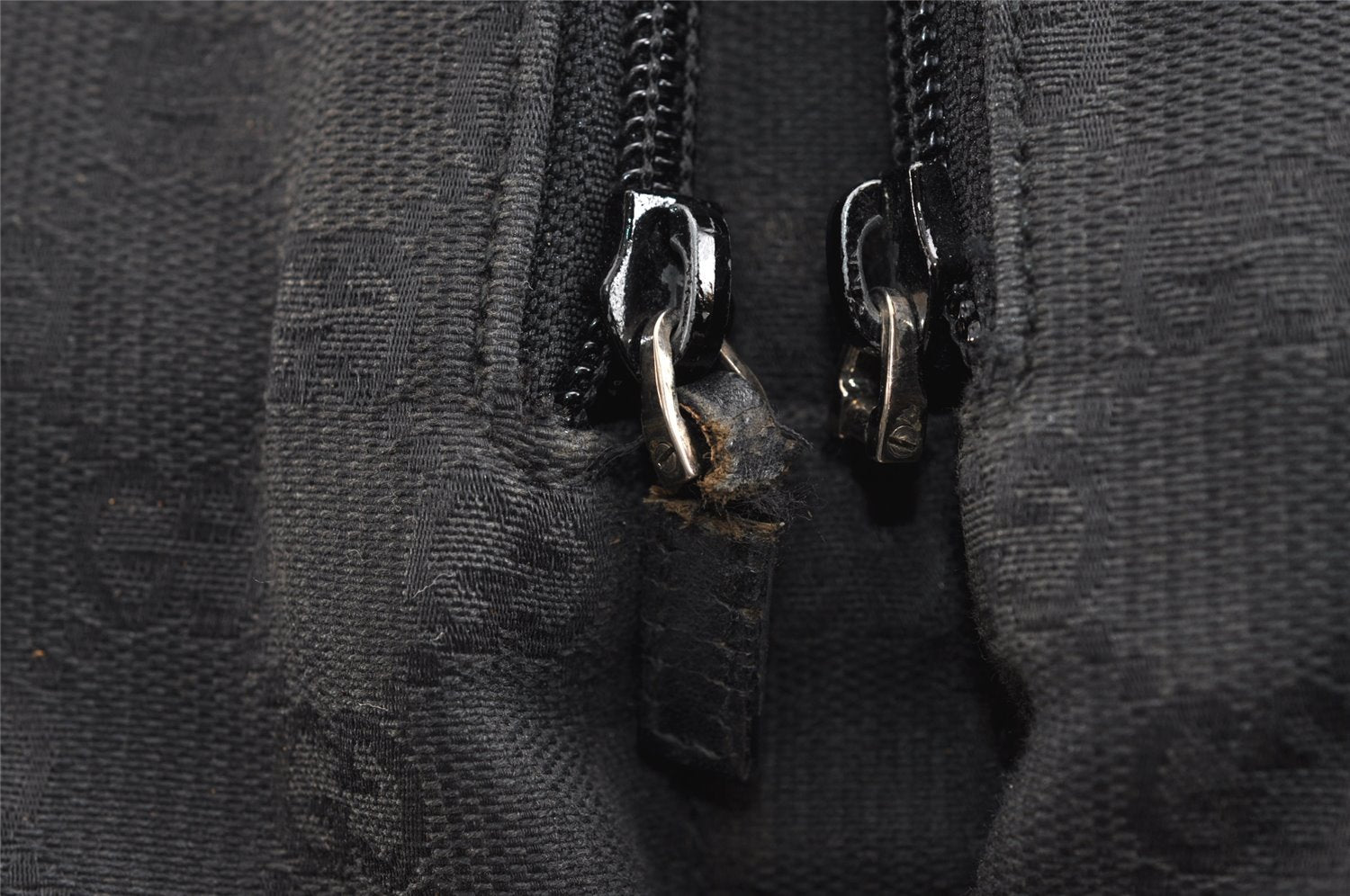 Authentic GUCCI Shoulder Hand Bag Purse GG Canvas Leather 0013380 Black 4386J