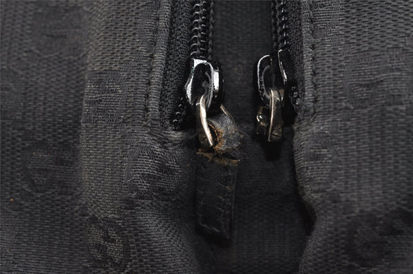 Authentic GUCCI Shoulder Hand Bag Purse GG Canvas Leather 0013380 Black 4386J