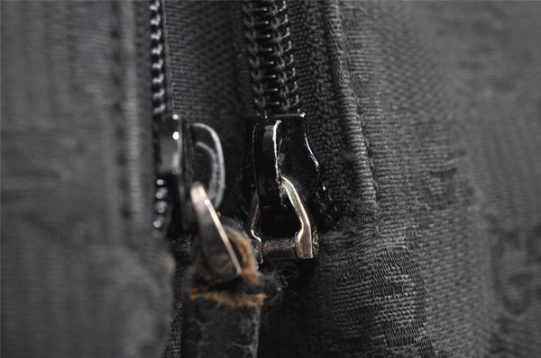 Authentic GUCCI Shoulder Hand Bag Purse GG Canvas Leather 0013380 Black 4386J