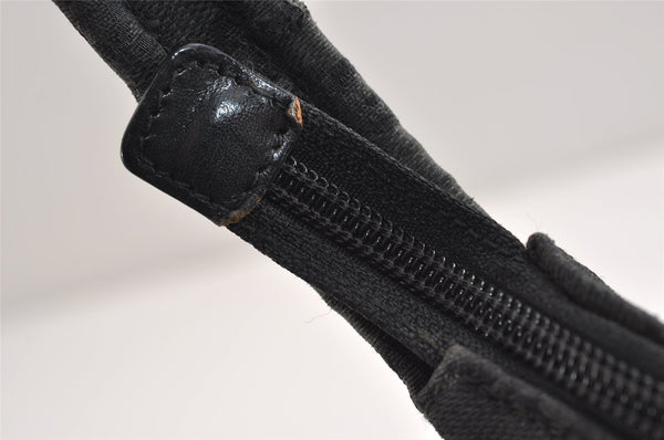 Authentic GUCCI Shoulder Hand Bag Purse GG Canvas Leather 0013380 Black 4386J