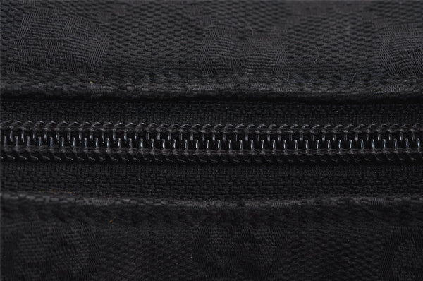 Authentic GUCCI Shoulder Hand Bag Purse GG Canvas Leather 0013380 Black 4386J