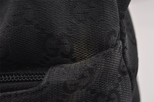 Authentic GUCCI Shoulder Hand Bag Purse GG Canvas Leather 0013380 Black 4386J