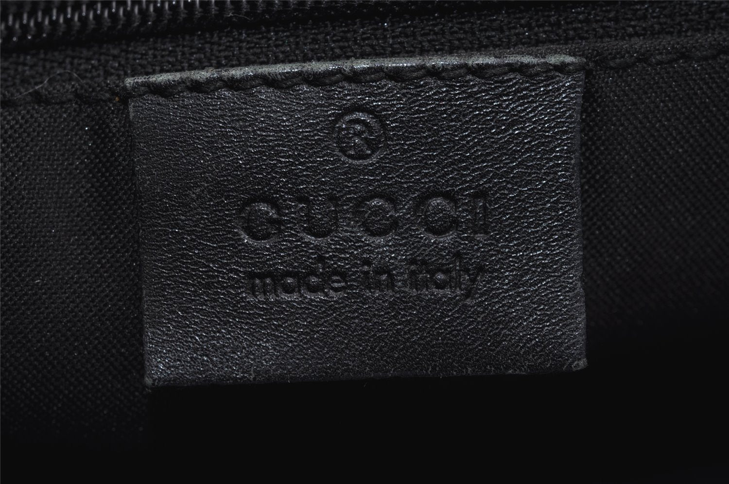 Authentic GUCCI Shoulder Hand Bag Purse GG Canvas Leather 0013380 Black 4386J