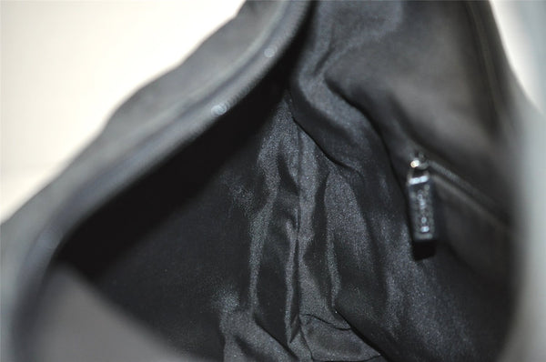 Authentic GUCCI Shoulder Hand Bag Purse GG Canvas Leather 0013380 Black 4386J