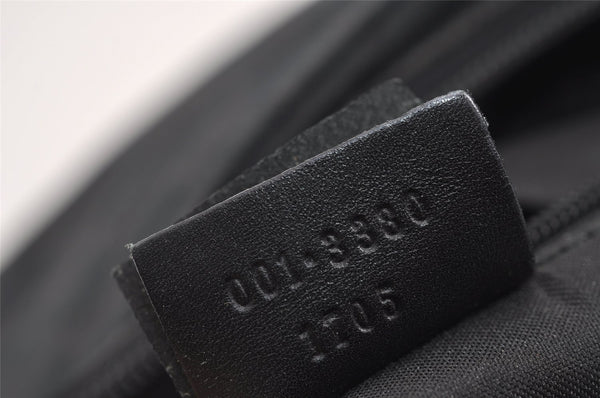 Authentic GUCCI Shoulder Hand Bag Purse GG Canvas Leather 0013380 Black 4386J