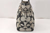 Authentic COACH Signature Shoulder Tote Bag Canvas Enamel 13280 Black 4386K