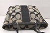 Authentic COACH Signature Shoulder Tote Bag Canvas Enamel 13280 Black 4386K