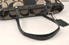 Authentic COACH Signature Shoulder Tote Bag Canvas Enamel 13280 Black 4386K