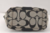 Authentic COACH Signature Shoulder Tote Bag Canvas Enamel 13280 Black 4386K