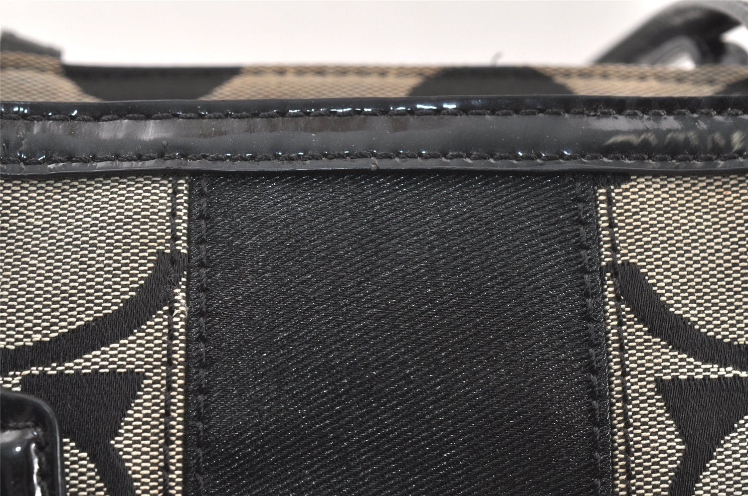Authentic COACH Signature Shoulder Tote Bag Canvas Enamel 13280 Black 4386K