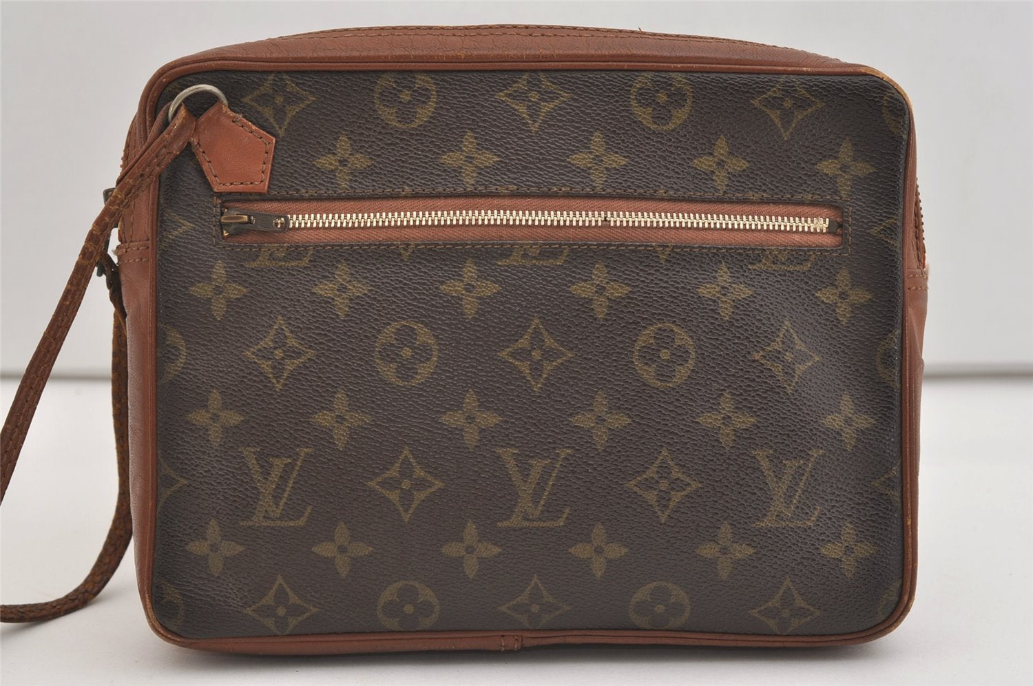 Authentic Louis Vuitton Monogram Pochette Sport Clutch Bag Old Model Junk 4387J