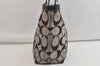 Authentic COACH Vintage Signature Shoulder Tote Bag Canvas Leather Black 4387K
