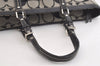 Authentic COACH Vintage Signature Shoulder Tote Bag Canvas Leather Black 4387K