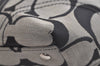 Authentic COACH Vintage Signature Shoulder Tote Bag Canvas Leather Black 4387K